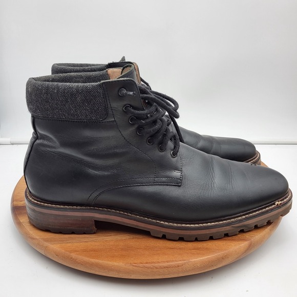 Warfield & Grand Chukka Boots Mens Size 11.5 Black Leather Allen Dress Boots‎ - Picture 2 of 16